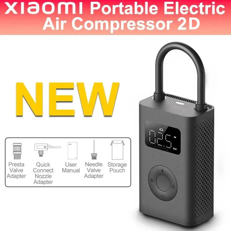 Xiaomi Mijia Air Pump 2 | Mini Compresor de Aire Portátil Eléctrico 150PSI con Carga Type-C y Luz LED
