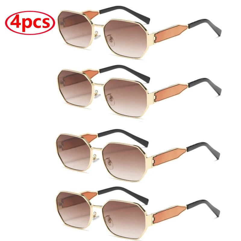 Gafas de Sol Vintage Rectangulares Unisex | Moda Retro Metal Negro Estilo Lujo