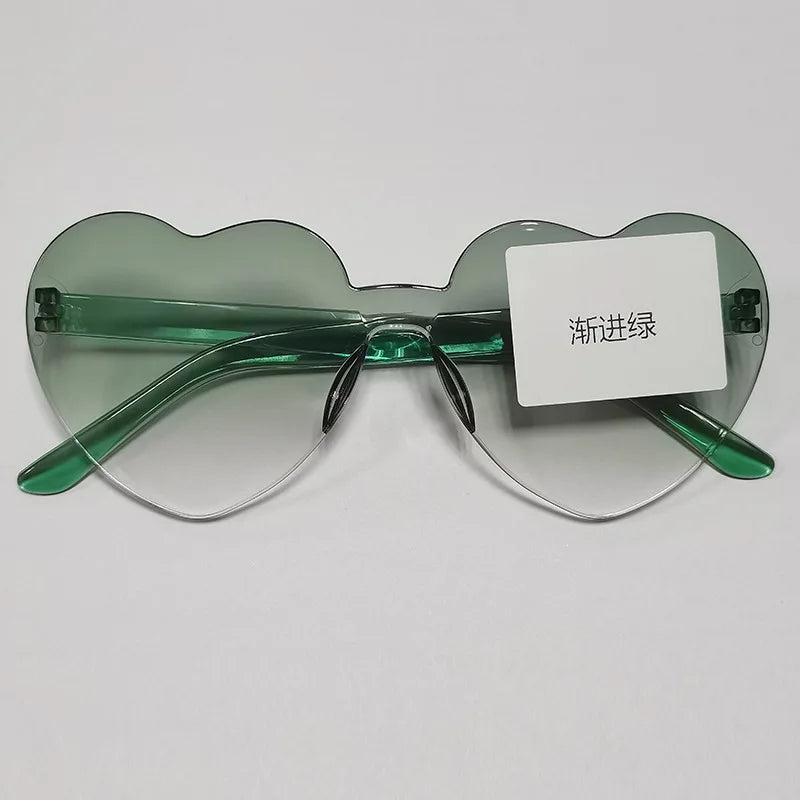 Gafas de Sol Jelly Corazón Degradado | Lentes Coloridas Protección UV Mujer Hombre