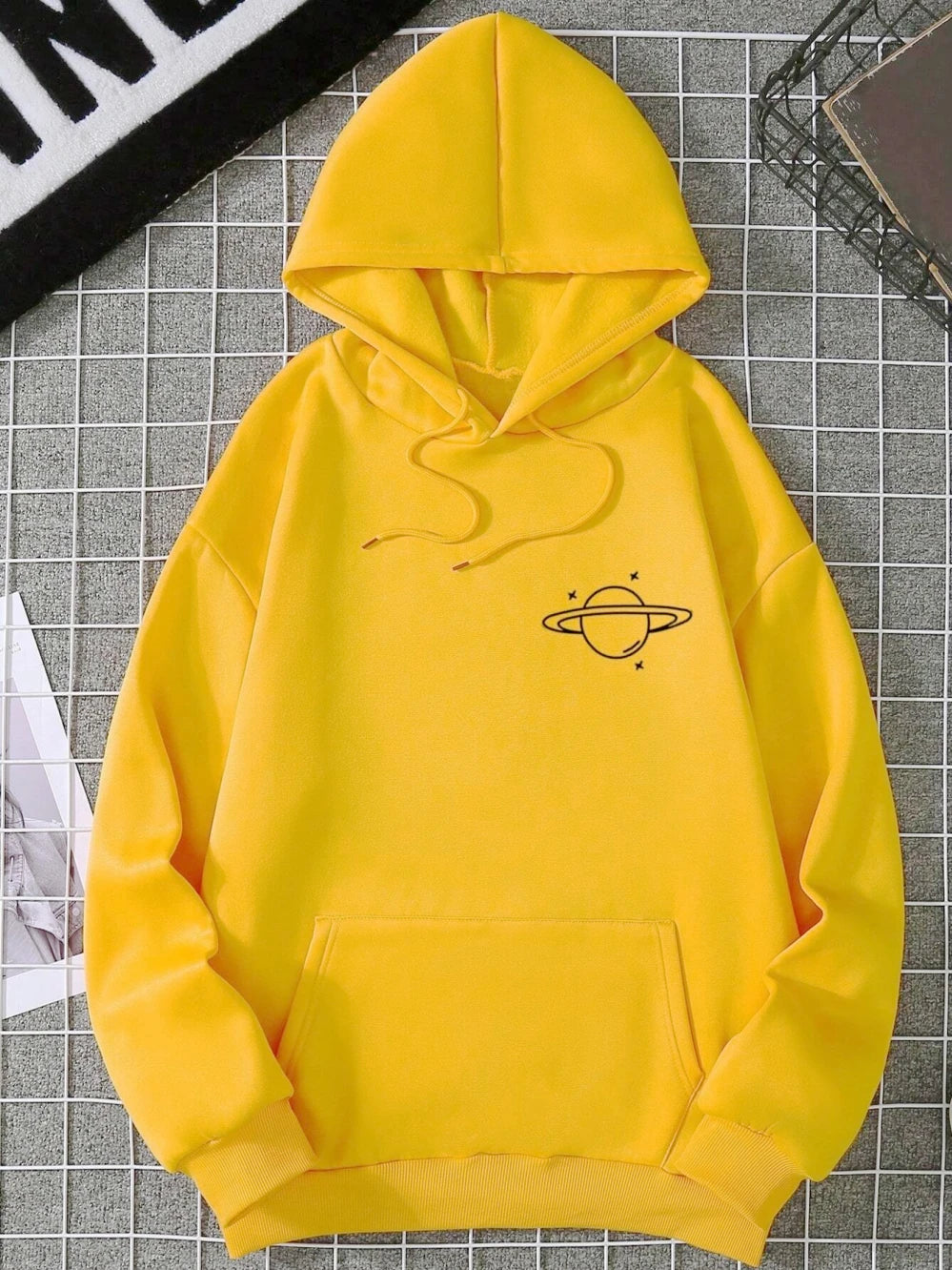 Planetary Orbit Hoodie – Sudadera Oversize Unisex Streetwear Gráfico Espacial, Moda Casual S-XXL