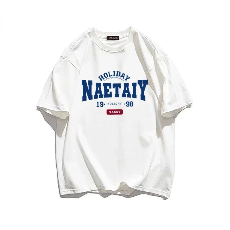 Camiseta Oversize Unisex Estilo Gótico | Estampado Letras Harajuku Y2K Manga Corta