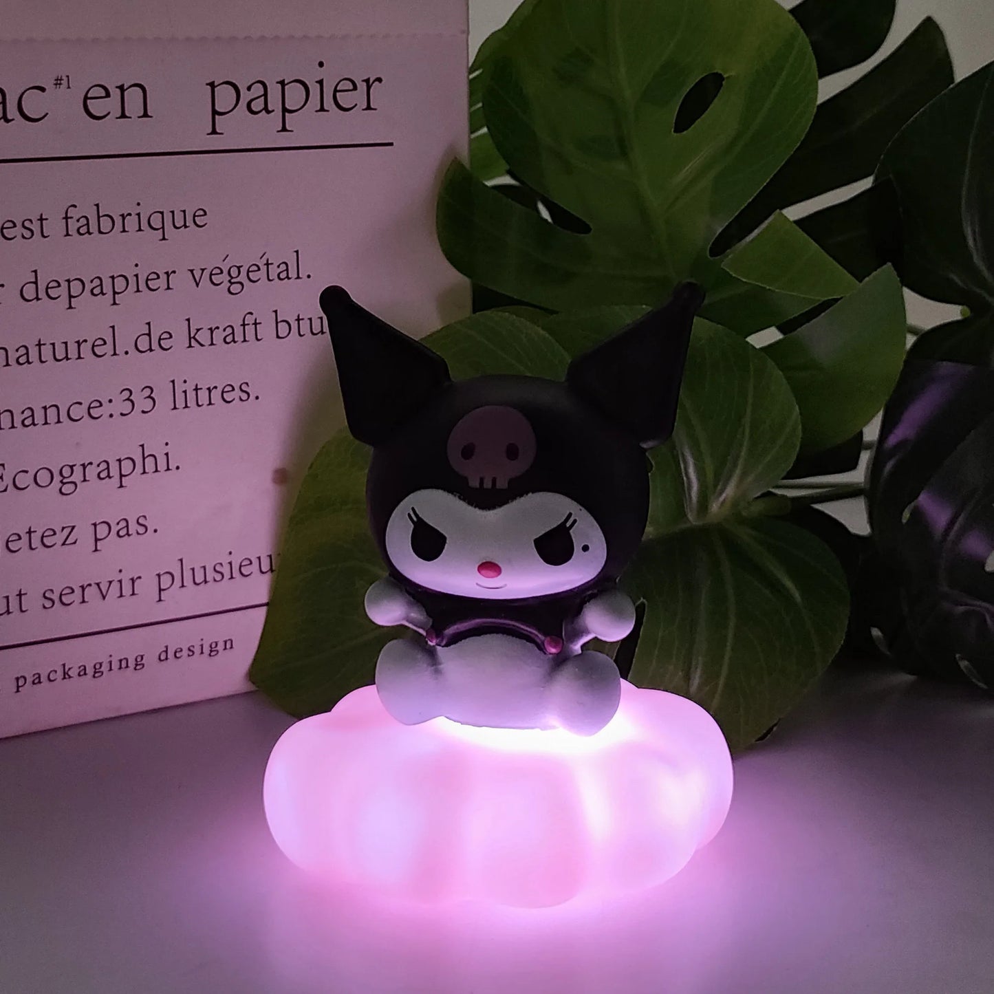 Lámpara de Noche Kawaii Sanrio – Kuromi, Cinnamoroll, Pochacco | Luz de Mesa Decorativa Enamel Cloud