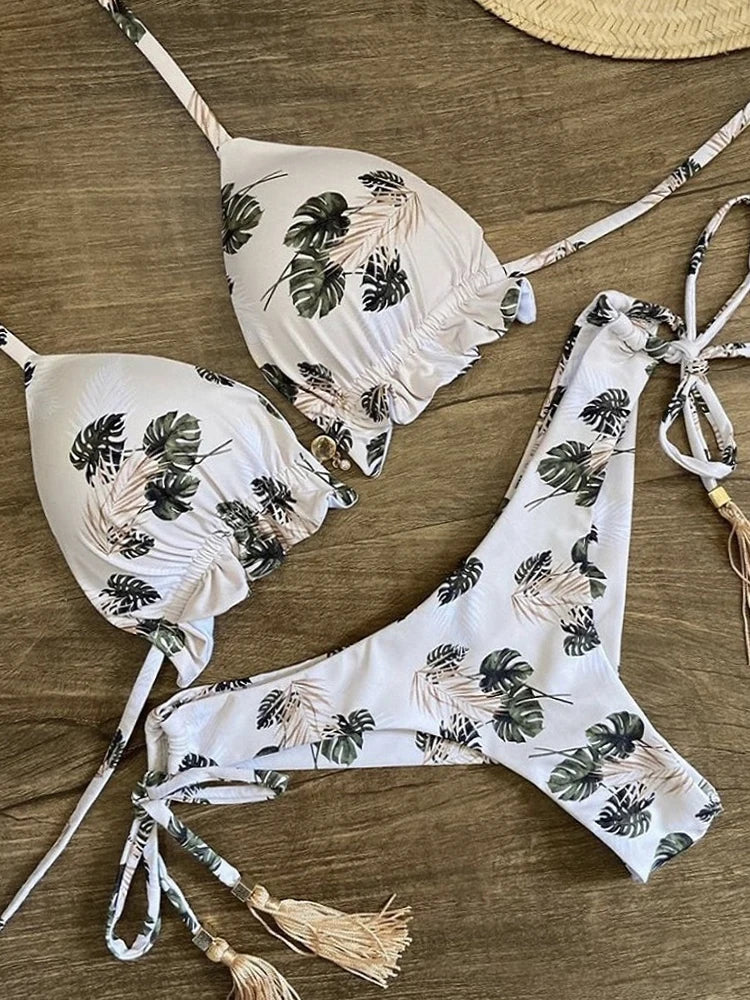 Bikini Sexy Mujer 2025 | 2 Piezas Push-Up Estampado Playa y Piscina