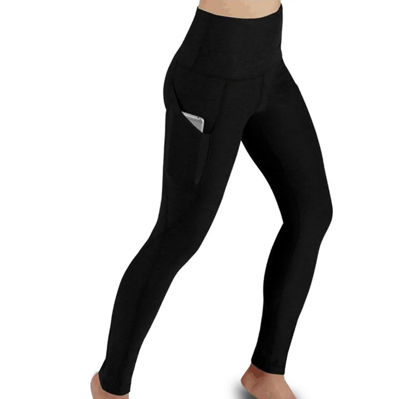 Leggings Deportivos Mujer Cintura Alta | Mallas Yoga Push Up con Bolsillo y Control Abdomen