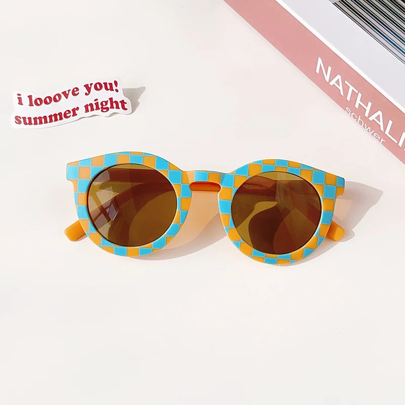 Gafas de Sol Vintage Redondas para Niños | Protección UV400 Acrílico Frosted