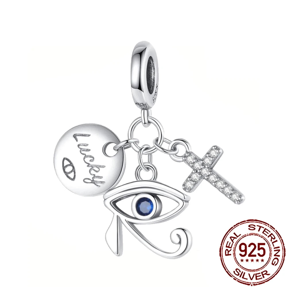 Charm Mano de Fátima con Ojo Todo lo Ve en plata 925 – Compatible Pandora, pulsera y collar mujer 2025