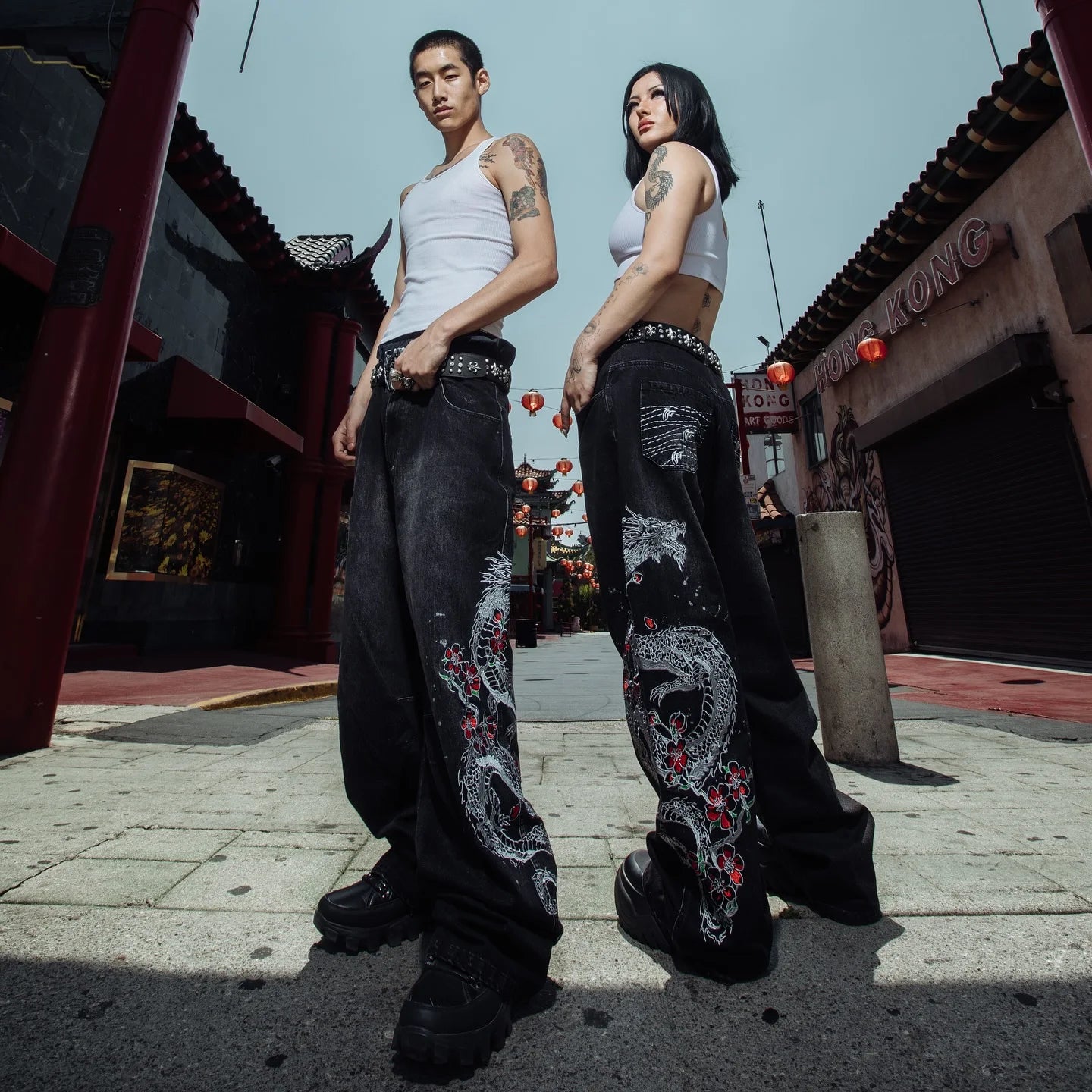 Jeans Baggy Bordados Hombre | Pantalones Oversize Y2K Hip Hop Streetwear Harajuku Cintura Alta Pierna Ancha