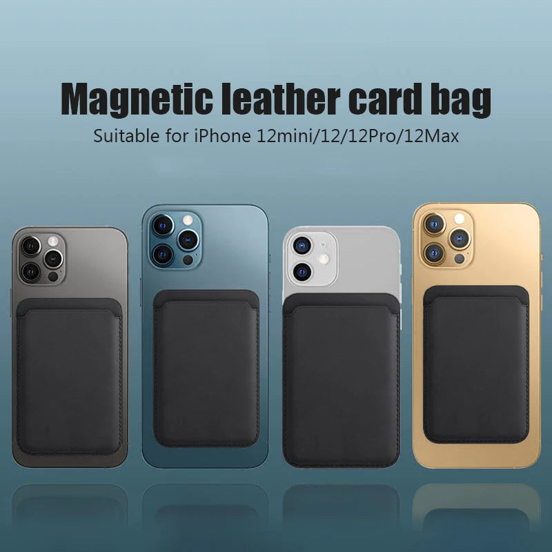 Leather Wallet Case para iPhone 15 Pro Max | Funda de Piel con MagSafe y Tarjetero Compatible con iPhone 14/13/12
