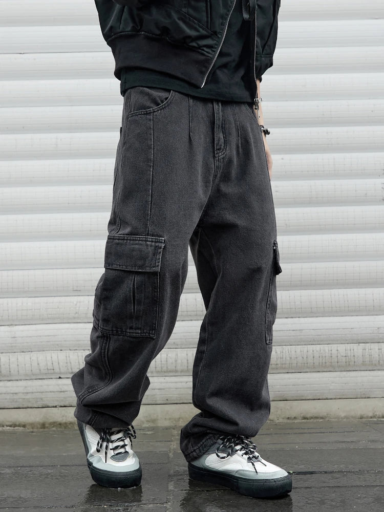 Jeans Baggy Y2K para Hombre – Pantalones Hip Hop Harajuku Oversize Pierna Ancha Denim Cargo Estilo Coreano Streetwear