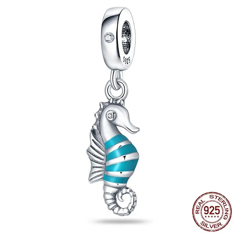 Charm camaleón y luciérnaga en plata 925 – Dije animal brillante, compatible Pandora, pulsera y collar mujer