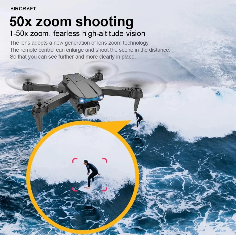 KBDFA E99Pro Drone Profesional 8K HD – Dron Plegable con Cámara Dual, FPV WiFi, Control Remoto y Fotografía Aérea