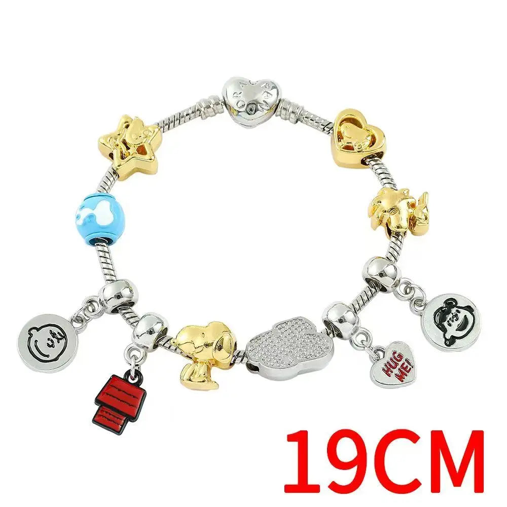 Charm Snoopy de verano – Abalorio de dibujos animados para pulsera tipo Pandora, joyería DIY divertida y cosplay infantil