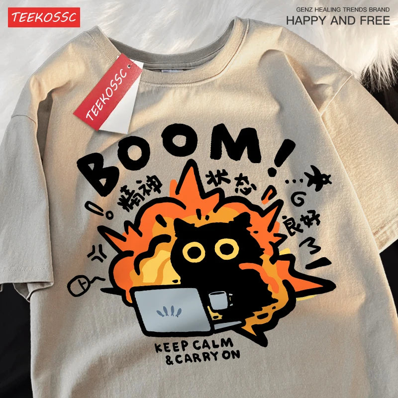 Camiseta Good Mental State | Algodón Hombre y Mujer | Manga Corta Verano 2025 Oversized Casual