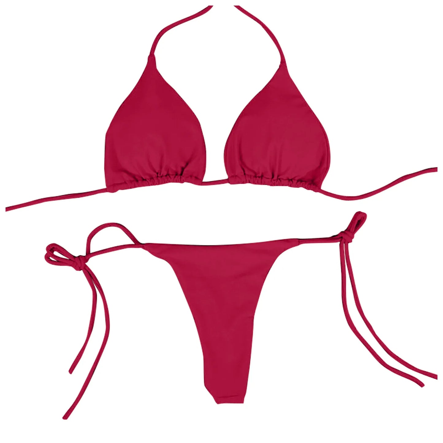 Bikini Mujer 2025 | Conjunto Sexy de Lencería con Tanga y Lazos Laterales