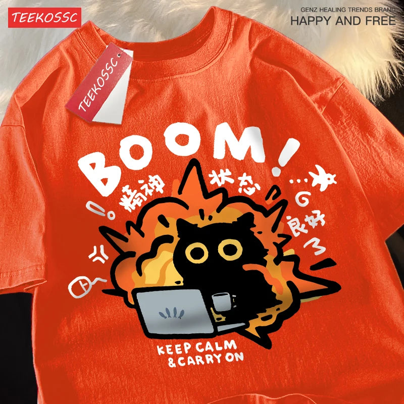 Camiseta Good Mental State | Algodón Hombre y Mujer | Manga Corta Verano 2025 Oversized Casual