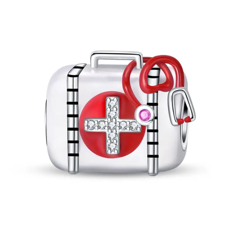 Charm Profesional Médico en Plata 925 | Profesora/Docente | Compatible con Pulsera Pandora Original
