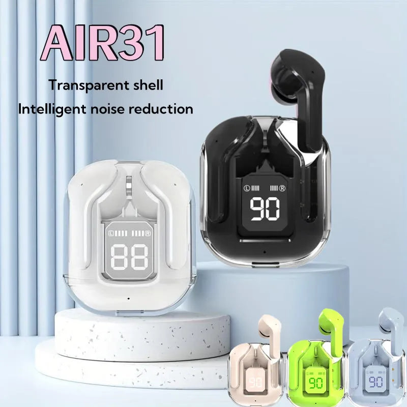 Auriculares Bluetooth AIR31 TWS | In-Ear Deportivos, Sonido Estéreo Bass, Micrófono y Estuche de Carga