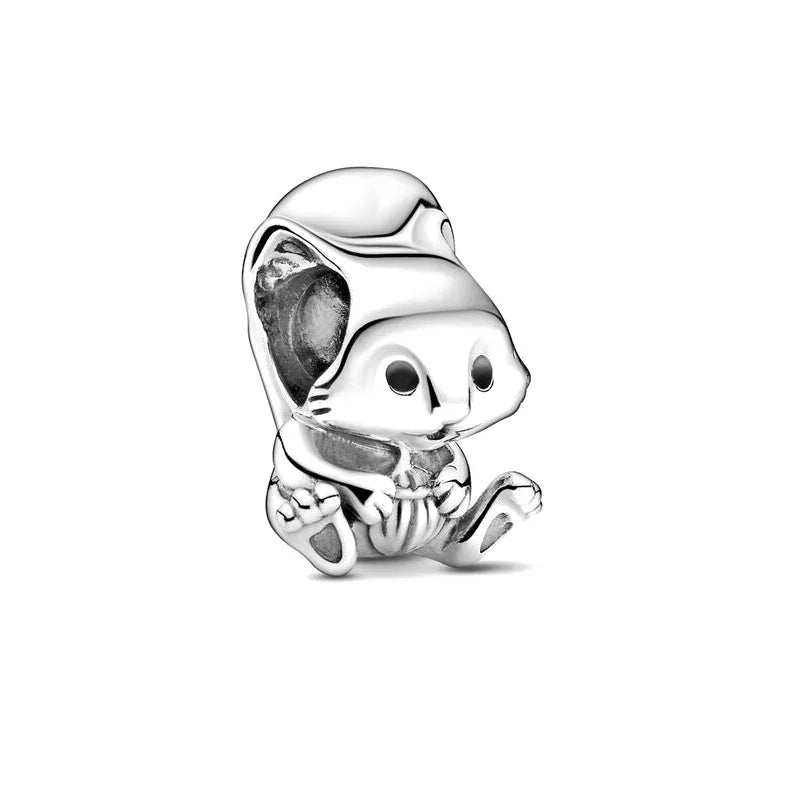 Charm Plata 925 Árbol de la Familia, Pluma, Copo de Nieve y Niño | Dijes Colgantes Compatibles con Pulseras Pandora
