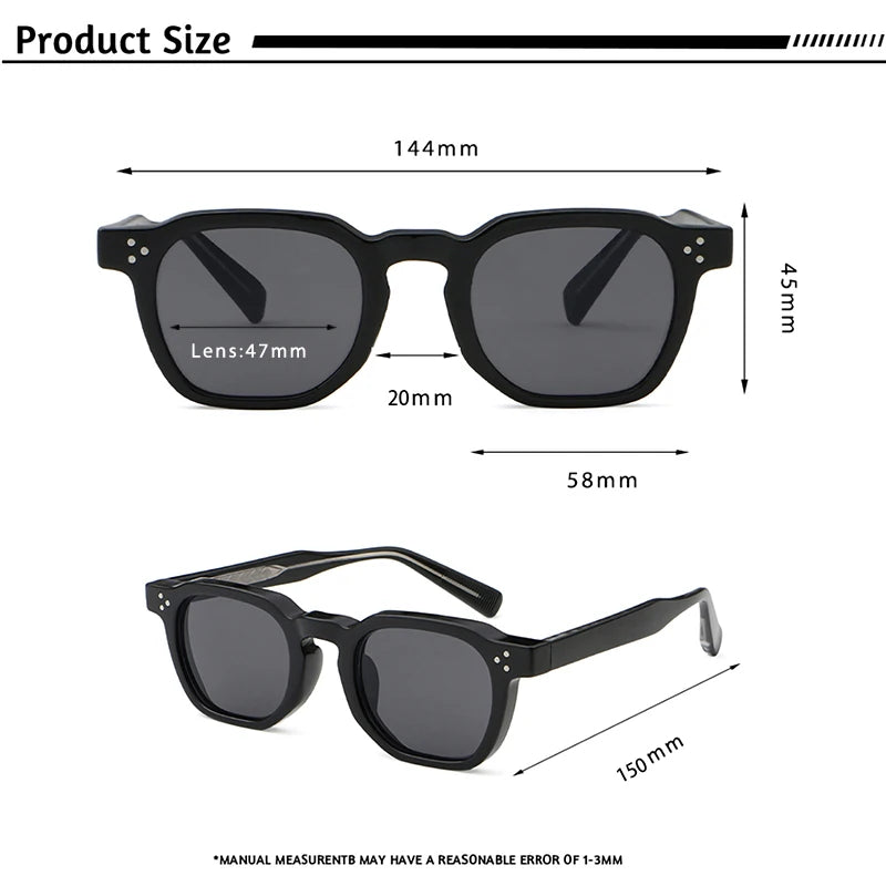 Gafas de Sol Retro Punk Unisex | Marco Cuadrado Pequeño Diseño Personalizado UV400
