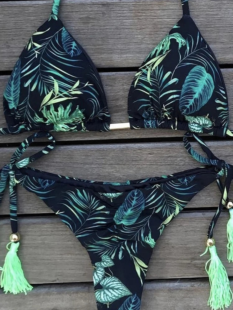 Bikini Sexy Mujer 2025 | 2 Piezas Push-Up Estampado Playa y Piscina