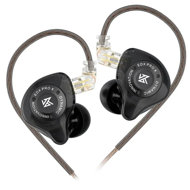 KZ EDX PRO X Auriculares In-Ear HIFI – Graves Potentes, Cancelación de Ruido, Cable Desmontable 3.5mm