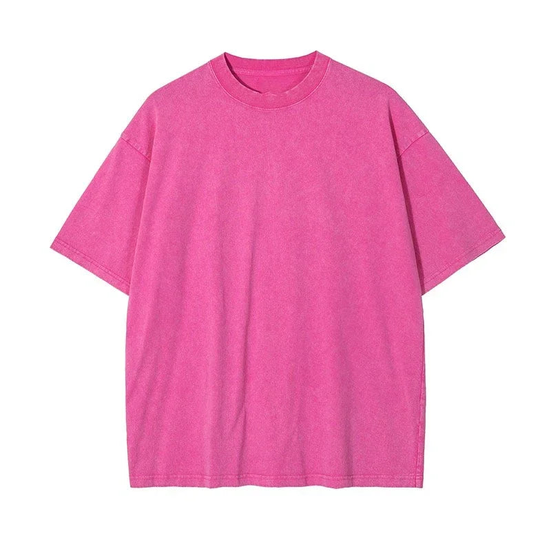 Camiseta Vintage Mujer 2025 | T-shirt Lavado Ácido Estilo Retro Hip Hop Punk Harajuku