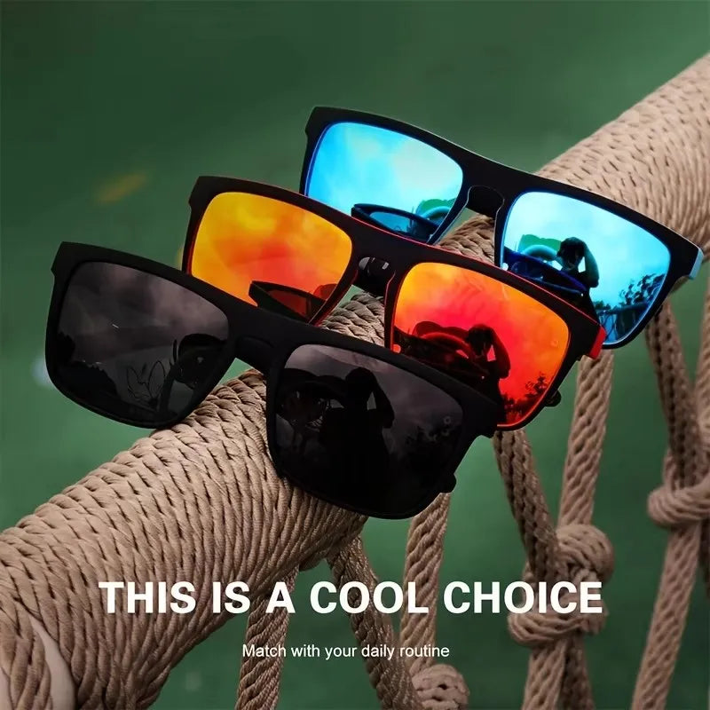 Gafas de Sol Polarizadas Cuadradas Unisex | Estilo Vintage Lujo UV400 para Conducir y Pescar