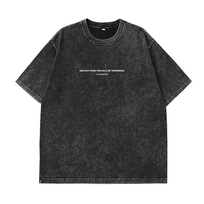 Camiseta Oversize Mujer Algodón Lavado | Estampado Leopardo Moda Y2K Manga Corta