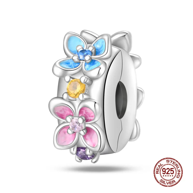 Charm Mariposa de Plata 925 | Dije para Pulsera o Collar 3mm Mujer Joyería Fina