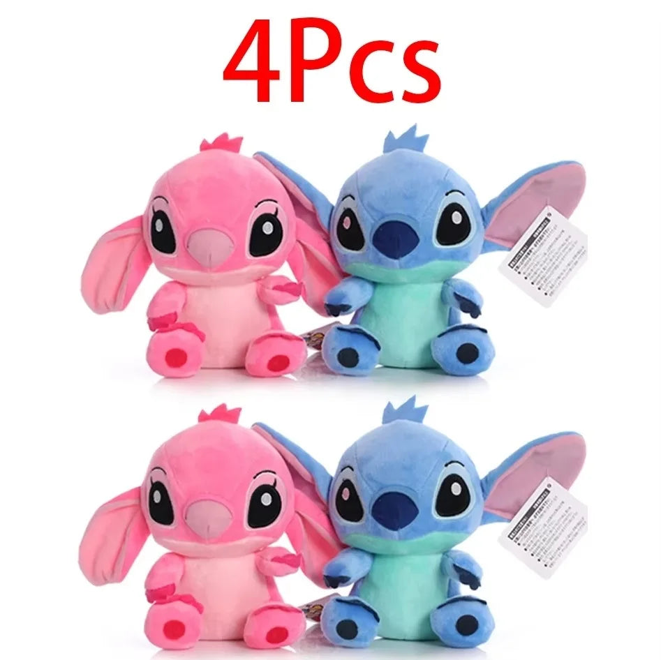 Peluche Stitch Disney 4/8 Pulgadas – Muñeco de Peluche Azul/Rosa | Juguete Anime Lilo & Stitch Regalo para Niños