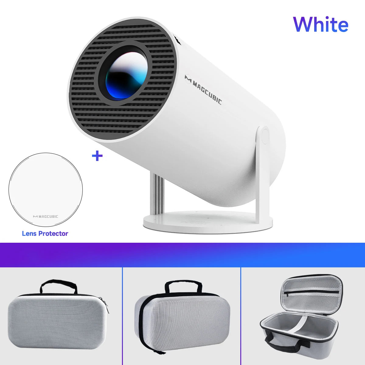 Magcubic HY300 Pro Proyector 4K Android 11 – WiFi6 Dual, 290 ANSI, BT5.0, Cine en Casa y Exteriores