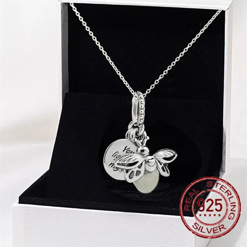 Charm Luciérnaga Luminosa en Plata 925 – Abalorio DIY para Pulseras y Collares Originales Mujer