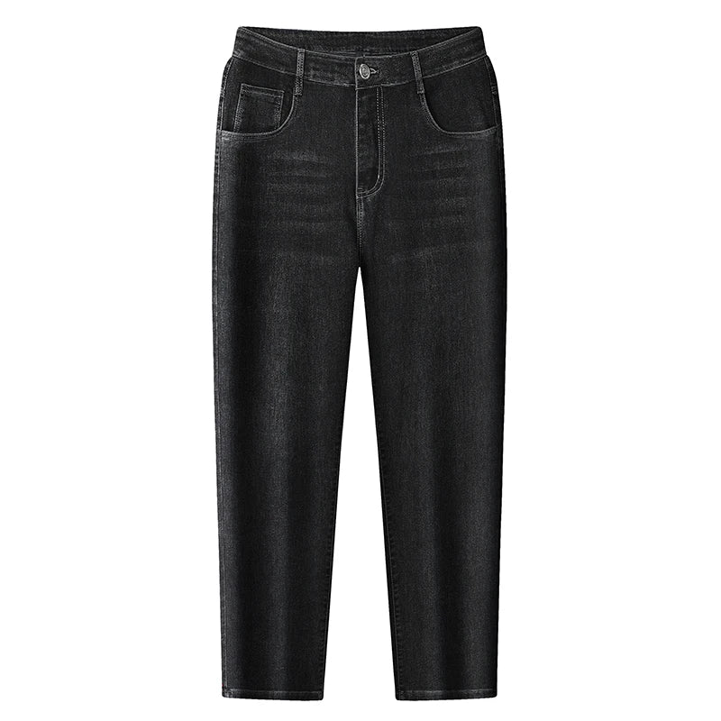 Jeans Oversize Hombre Tallas Grandes | Pantalón Vaquero Negro y Azul Alta Cintura 140kg Casual 2025
