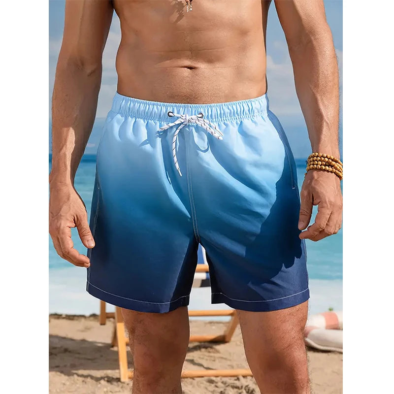 Bañador Hombre Rayas 3D | Shorts Playa Casual Verano Secado Rápido – Swimwear Surf y Natación