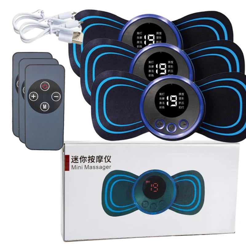 Masajeador Eléctrico Portátil de Cuello y Hombros | EMS Mini Recargable con Pulso Terapéutico para Dolor Cervical