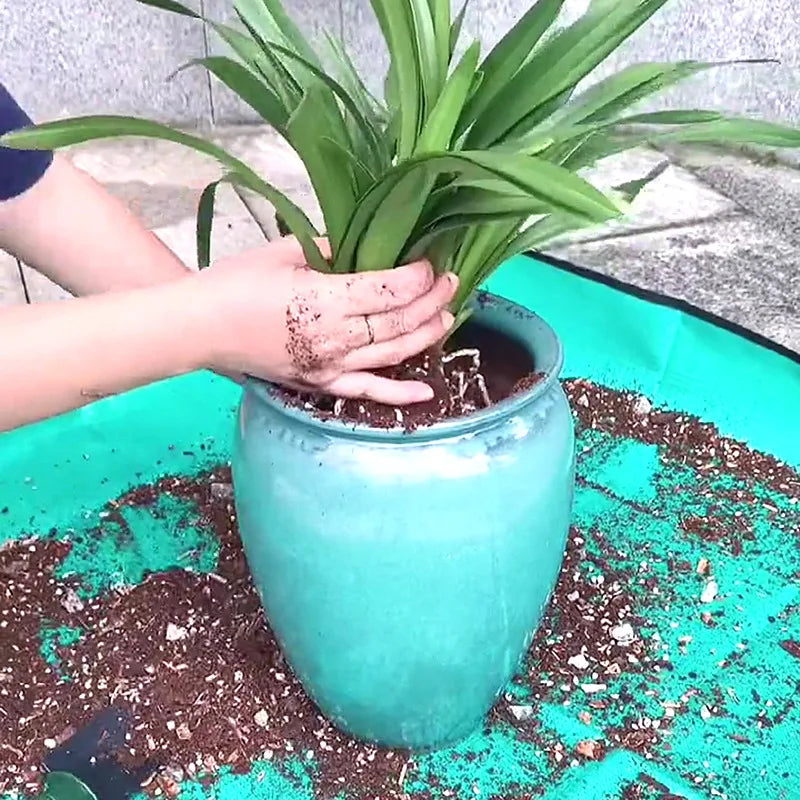 Alfombrilla de Jardinería Impermeable | Tapete Plegable para Trasplante de Plantas y Macetas 50cm-100cm