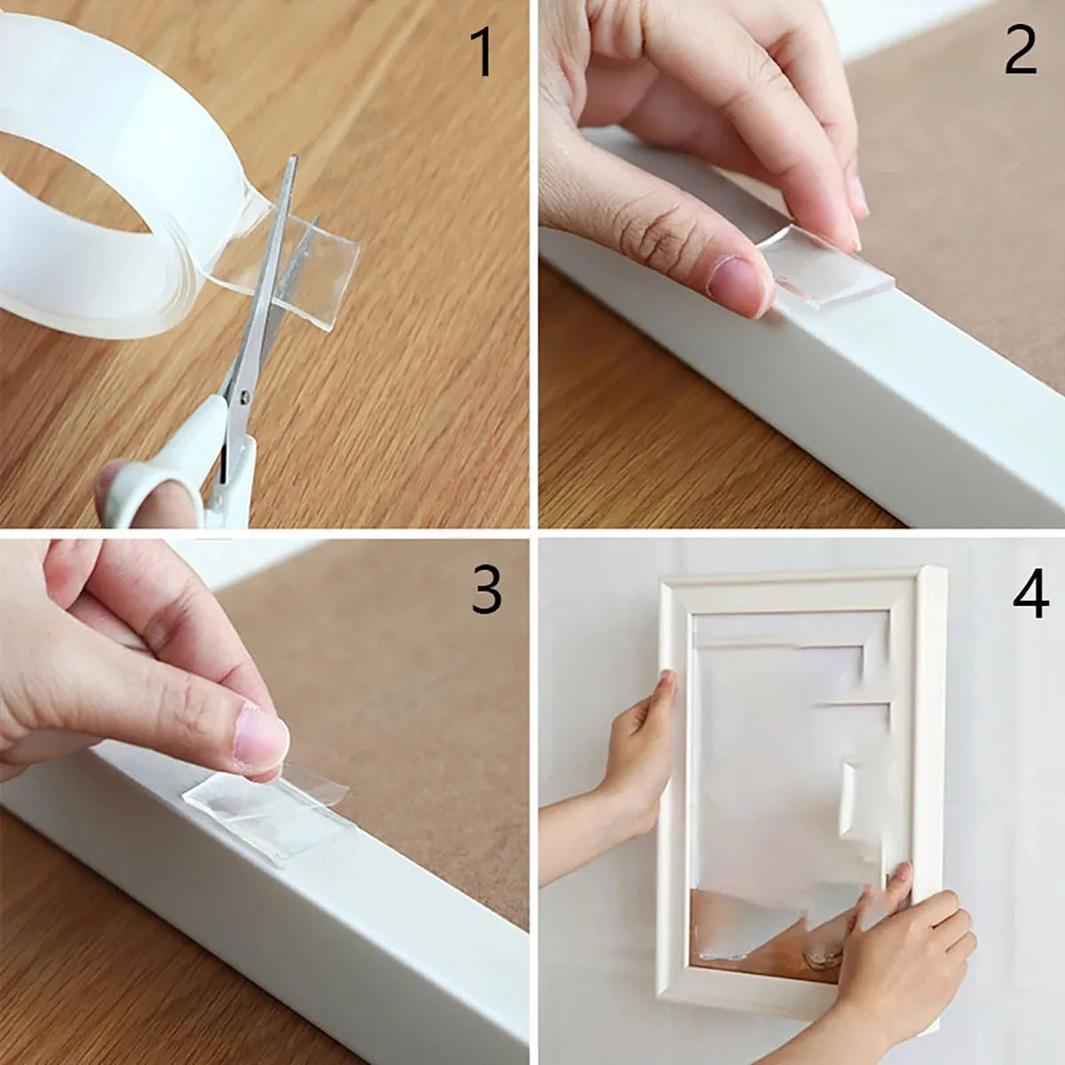 Cinta Doble Cara Ultra Resistente – Monster Tape Impermeable para Paredes y Electrodomésticos | Adhesivo Reutilizable para Hogar y Oficina