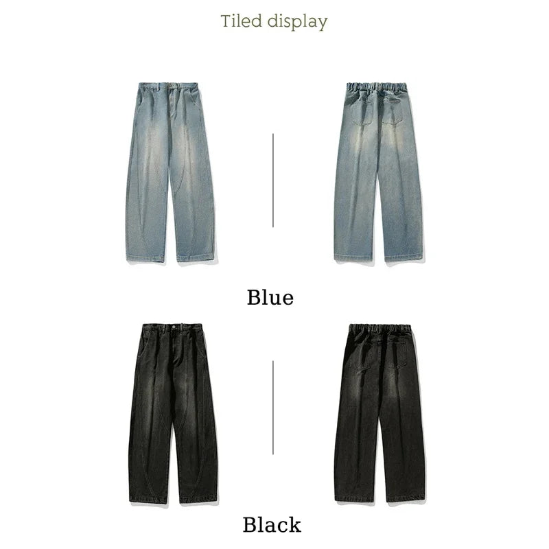 TFETTERS Jeans Baggy Hombre | Pantalones Vaqueros Oversize Vintage Wide Leg Primavera Verano 2025 Streetwear