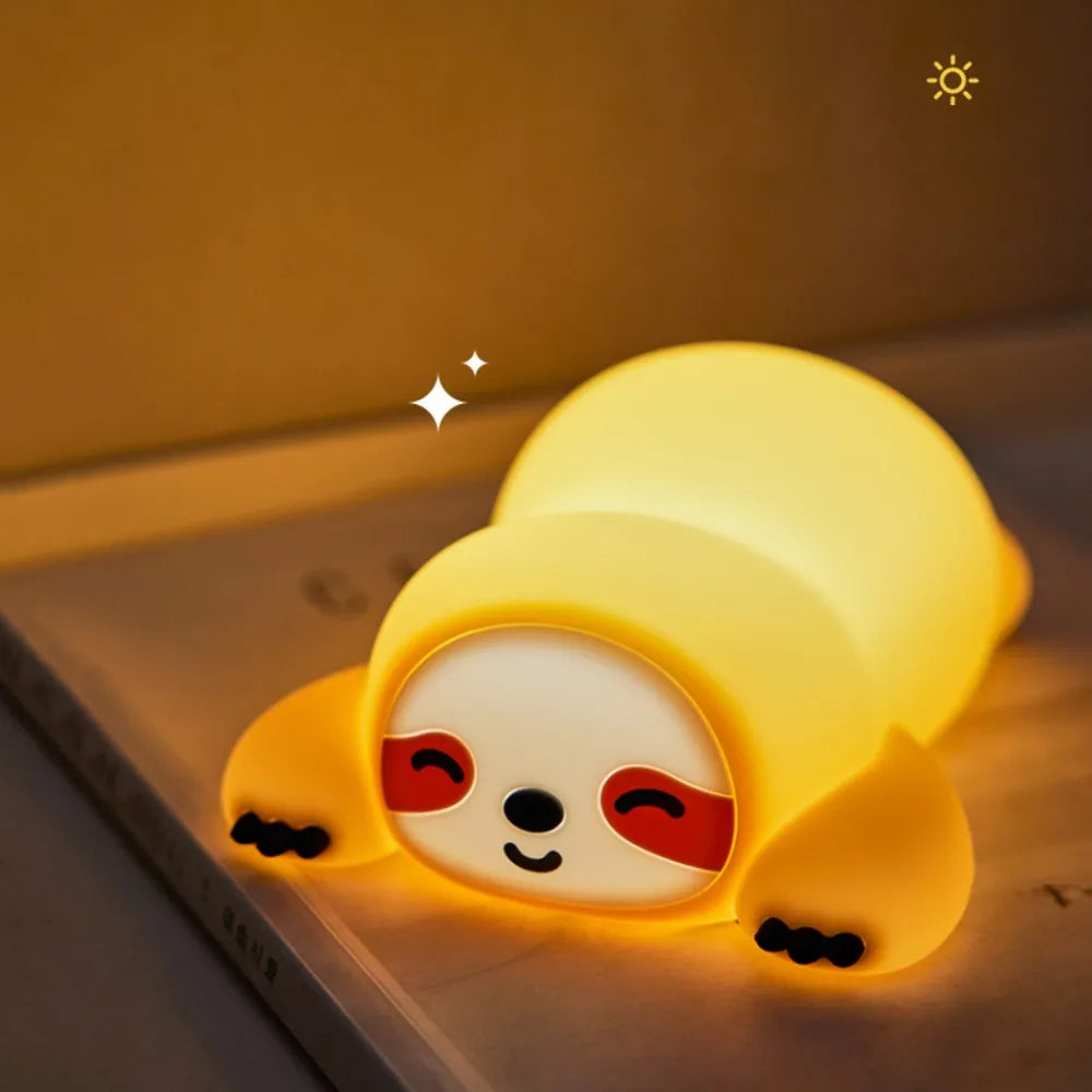 Lámpara de Noche de Silicona LED – Conejo/Zorro, Recargable con Sensor Táctil y Temporizador, Luz Regulable para Dormitorio Infantil