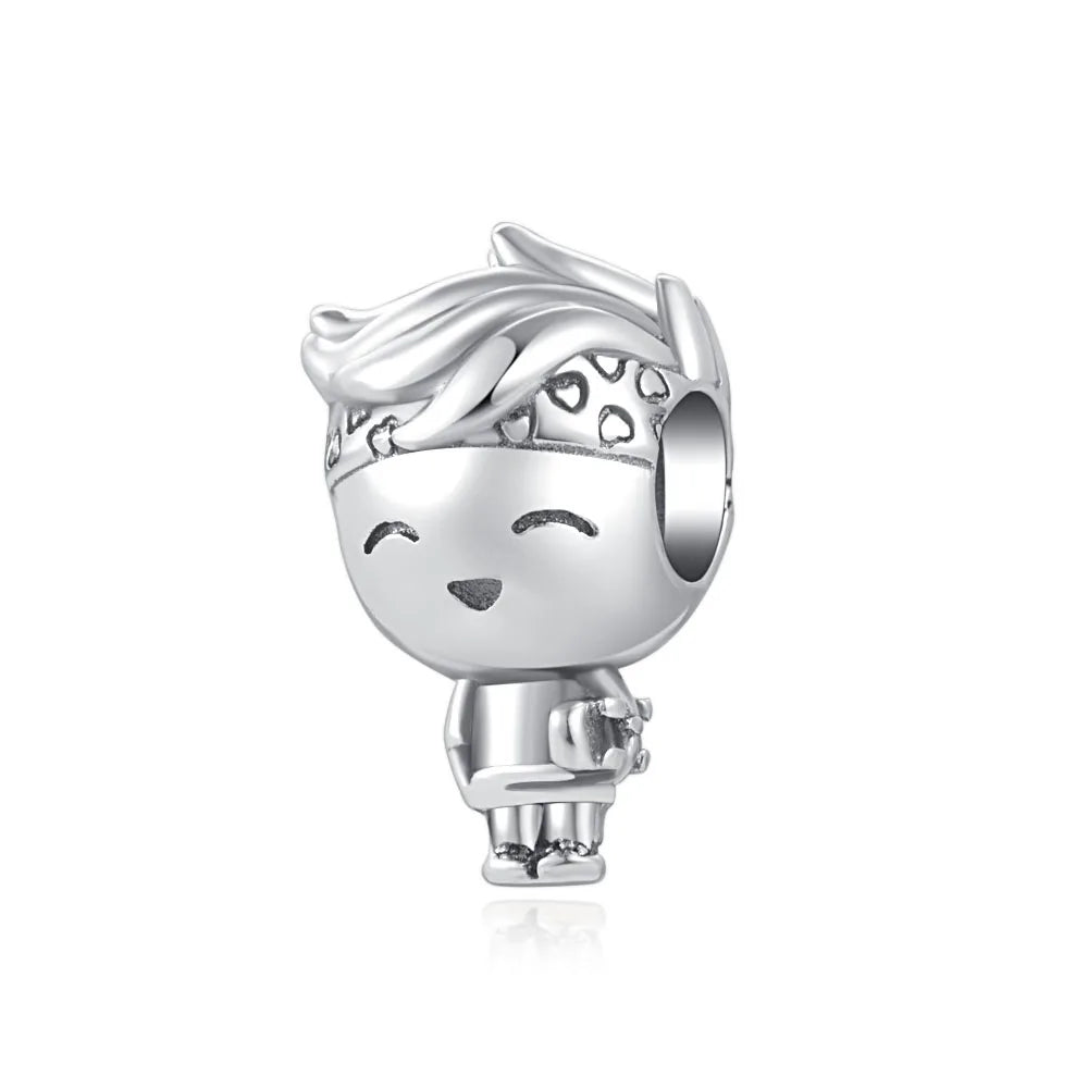 Charm Plata 925 Árbol de la Familia, Pluma, Copo de Nieve y Niño | Dijes Colgantes Compatibles con Pulseras Pandora