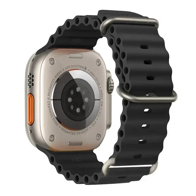 Correa Ocean Band Compatible con Apple Watch | Pulsera Deportiva Ajustable 49mm 45mm 44mm 41mm 40mm Series SE 3 6 7 8 9 10 Ultra