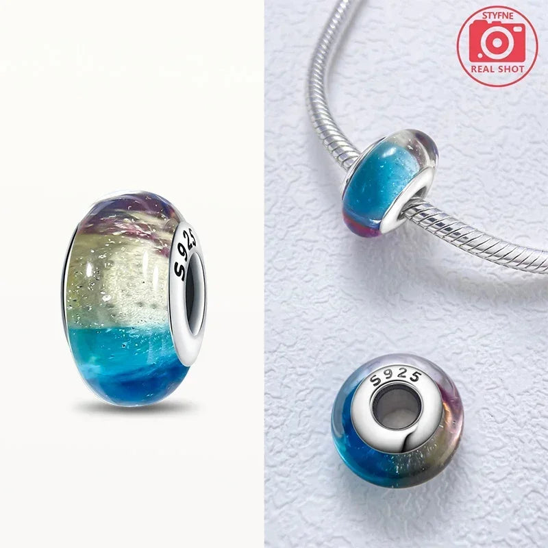 Cuenta Murano en Plata 925 | Beads de Vidrio de Colores para Pulsera Pandora Original