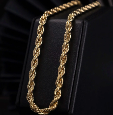 Cadena Tejido Lazo en Oro 18k