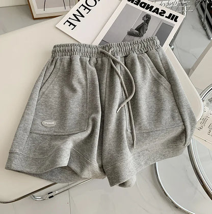 Shorts Mujer Anchos con Cordón | Cintura Alta Ajustable y Diseño Casual Deportivo