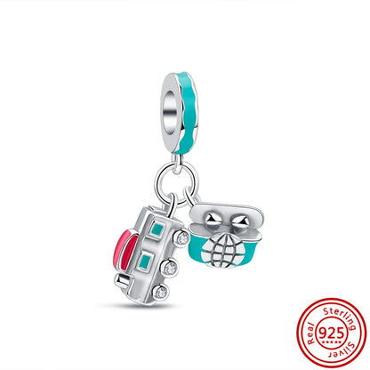 Charm Sorpresa Dopamina de Plata 925 | Dijes Cartoon Estilo Aleatorio para Pulseras DIY