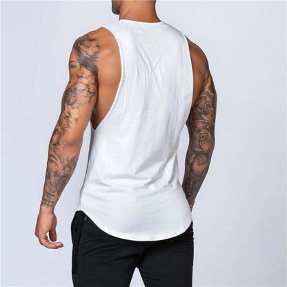 Tank Top de Algodón para Hombre – Camiseta Sin Mangas de Gym, Fitness, Jogging y Bodybuilding, Transpirable, Cuello Redondo, Casual Muscle Vest