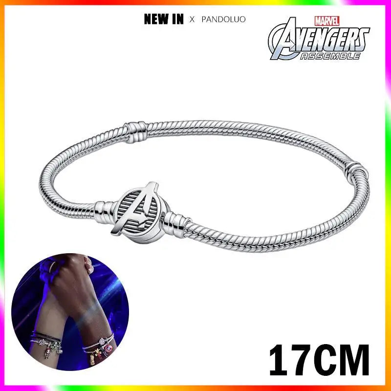 Charm Marvel Disney en Plata 925 – Abalorios Captain America, Wolverine y Deadpool para Pulsera Original Mujer
