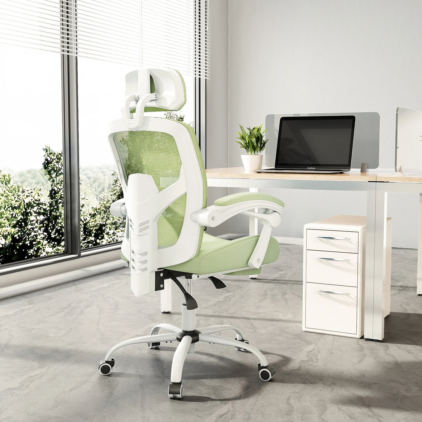 Silla Gaming Reclinable JHK – Ergonomía con Respaldo Alto, Mesh Transpirable, Reposapiés y Cojín Lumbar