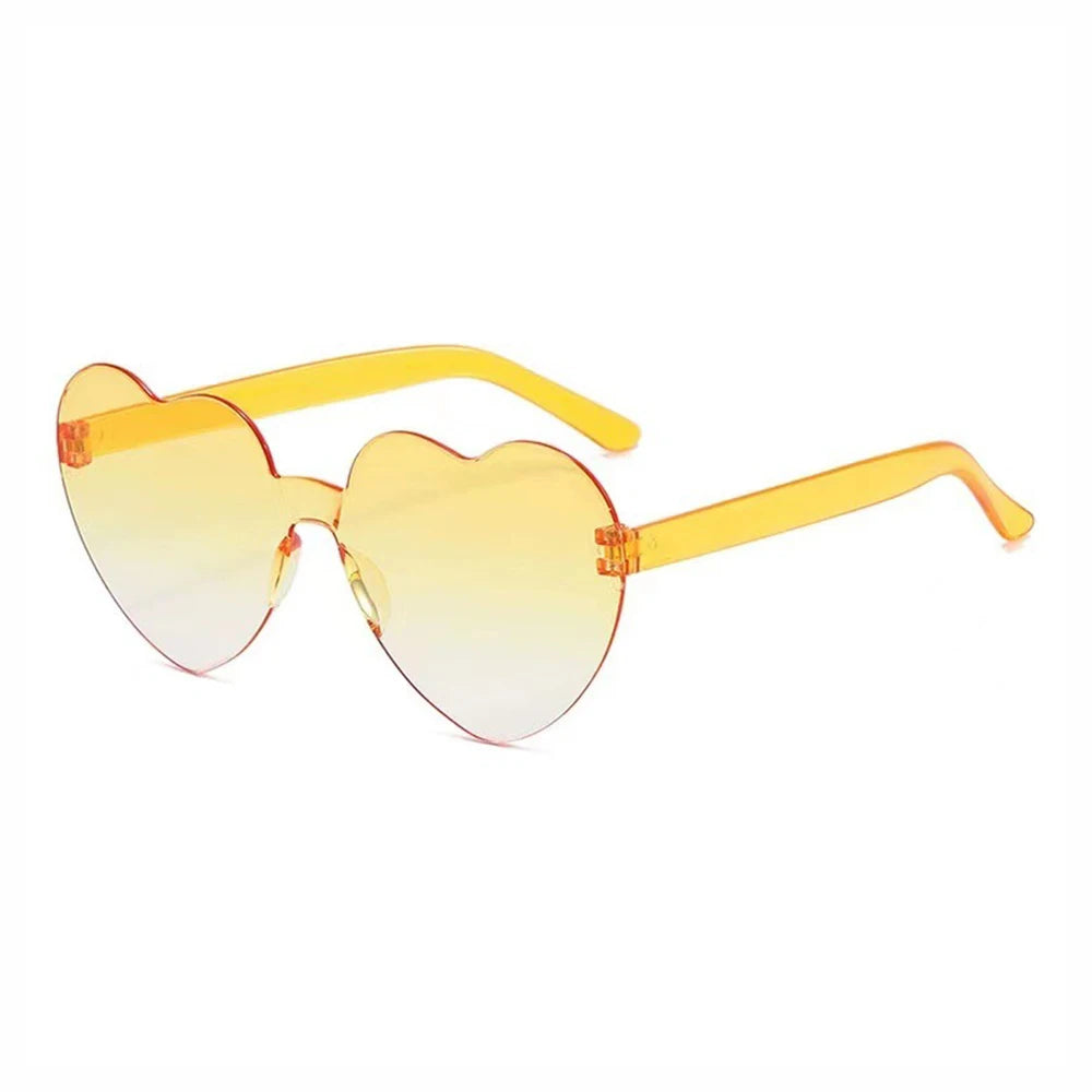 Gafas de Sol Jelly Corazón Degradado | Lentes Coloridas Protección UV Mujer Hombre
