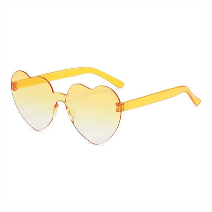Gafas de Sol Jelly Corazón Degradado | Lentes Coloridas Protección UV Mujer Hombre